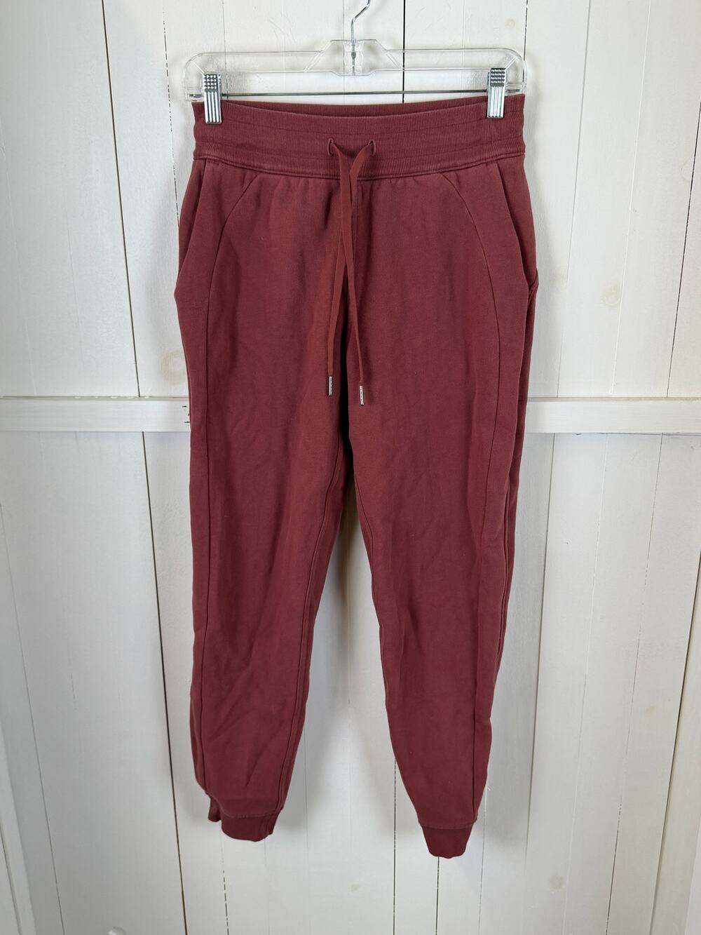 Lululemon Red Cotton Jogger Pants Size 4 Women's Activewear